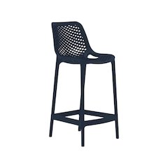 Navy Outdoor Patio Stool Set Of 4, Protective Finish, Contemporary Style