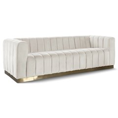 Marlon Cream Velvet Sofa