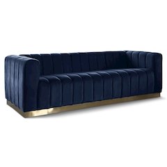 Marlon Navy Velvet Sofa