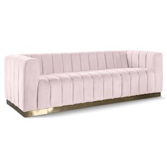 Marlon Pink Velvet Sofa