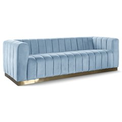 Marlon Sky Blue Velvet Sofa