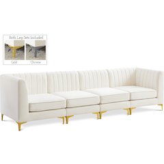 Alina Cream Velvet Modular Sofa