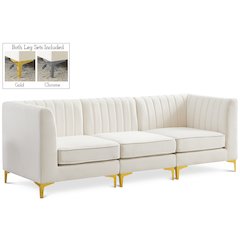 Alina Cream Velvet Modular Sofa