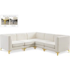 Alina Cream Velvet Modular Sectional