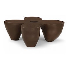 Fiore Brown Concrete Indoor/Outdoor Coffee Table
