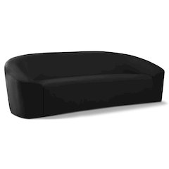 Riley Black Velvet Sofa