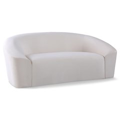 Riley Cream Velvet Loveseat