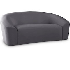 Riley Grey Velvet Loveseat