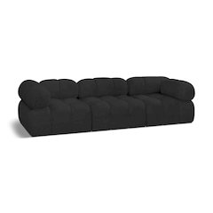 Ames Black Boucle Fabric Modular Sofa