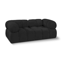 Ames Black Boucle Fabric Modular Sofa