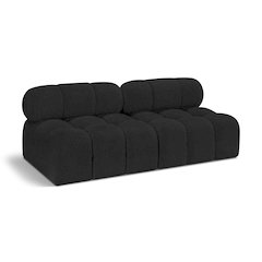 Ames Black Boucle Fabric Modular Sofa