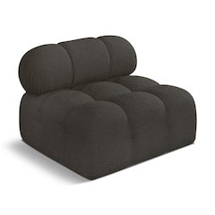 Ames Brown Boucle Fabric Armless