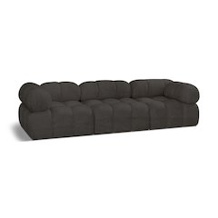 Ames Brown Boucle Fabric Modular Sofa