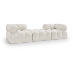Ames 102" Cream Boucle Fabric Upholstered 3pc. Modular Sofa