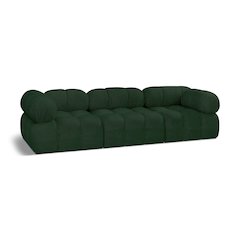 Ames Green Boucle Fabric Modular Sofa