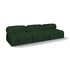 Ames Green Boucle Fabric Modular Sofa