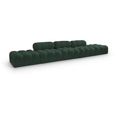 Ames 170" Green Boucle Fabric Upholstered 5pc. Modular Sofa