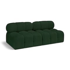 Ames Green Boucle Fabric Modular Sofa