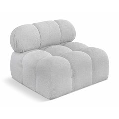 Ames Grey Boucle Fabric Armless