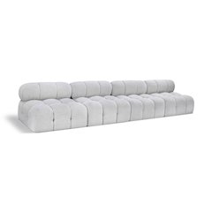 Ames Grey Boucle Fabric Modular Sofa