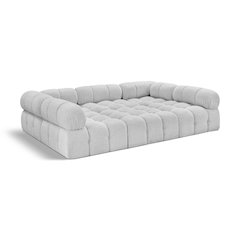 Ames Grey Boucle Fabric Modular Sectional