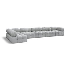 Ames Grey Boucle Fabric Modular Sectional