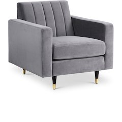 Lola Grey Velvet Chair