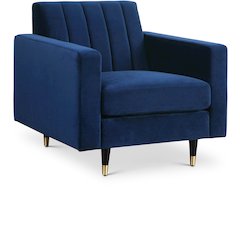 Lola Navy Velvet Chair