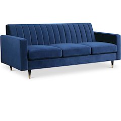 Lola Navy Velvet Sofa