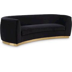 Julian Black Velvet Sofa