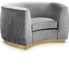 Julian Grey Velvet Chair