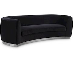 Julian Black Velvet Sofa