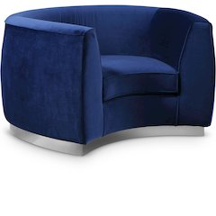 Julian Navy Velvet Chair