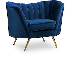 Margo Navy Velvet Chair