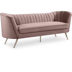Margo Pink Velvet Sofa