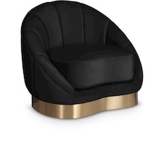 Shelly Black Velvet Chair