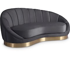 Shelly Grey Velvet Chaise