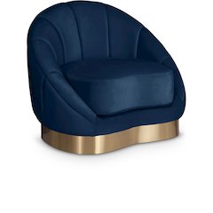 Shelly Navy Velvet Chair
