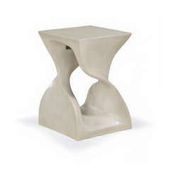 Jula Beige Concrete Indoor/Outdoor End Table