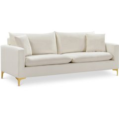 Naomi Cream Velvet Sofa