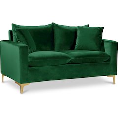 Naomi Green Velvet Loveseat
