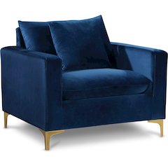Naomi Navy Velvet Chair