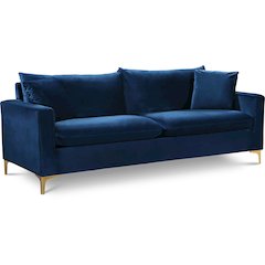Naomi Navy Velvet Sofa