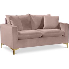 Naomi Pink Velvet Loveseat