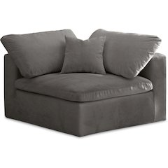 Cozy Grey Velvet Chair