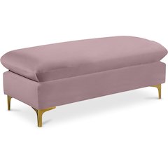 Naomi Pink Velvet Ottoman