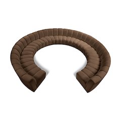 Infinity Brown Velvet 11pc. Modular Sectional