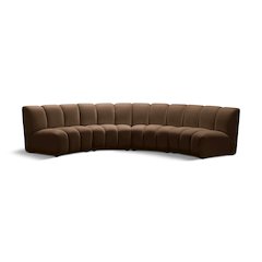 Infinity Brown Velvet 4pc. Modular Sectional