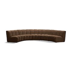 Infinity Brown Velvet 5pc. Modular Sectional