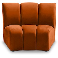 Infinity Cognac Velvet Modular Chair